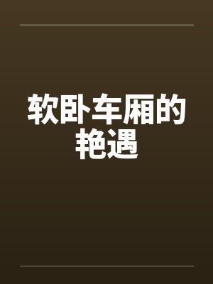 软卧车厢的艳遇