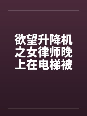 欲望升降机之女律师晚上在电梯被