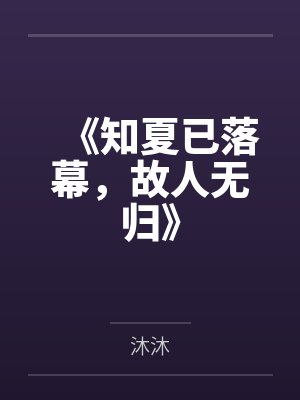 《知夏已落幕，故人无归》
