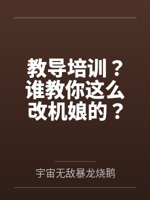 教导培训?谁教你这么改机娘的?