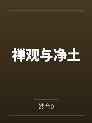 禅观与净土