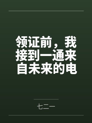 领证前，我接到一通来自未来的电话