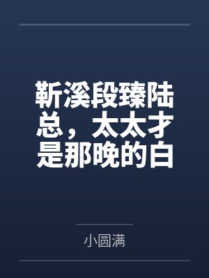 靳溪段臻陆总，太太才是那晚的白月光