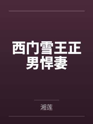 西门雪王正男悍妻