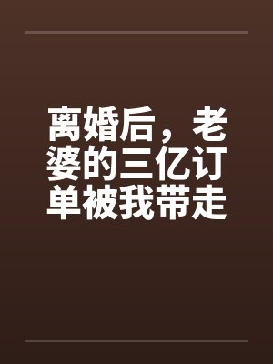 离婚后，老婆的三亿订单被我带走了
