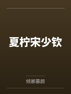 夏柠宋少钦