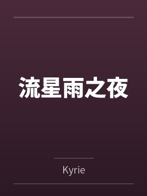 流星雨之夜